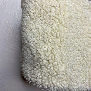 Cream fuzzy bag!